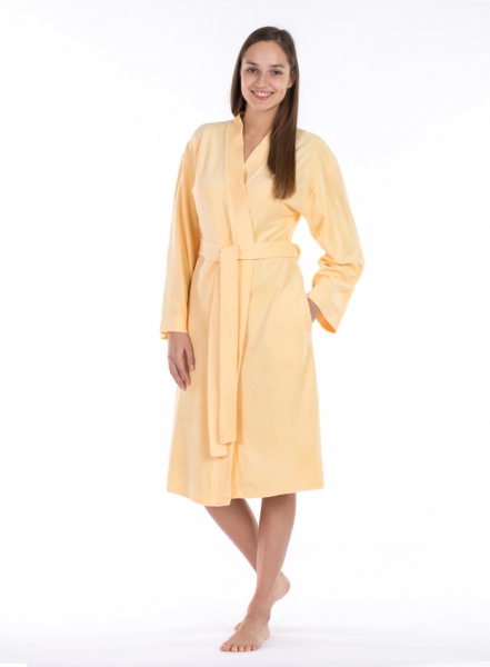 Jersey Lady´s short cut bathrobe - 322 Limone