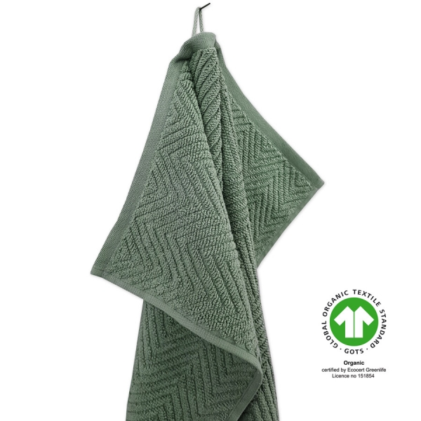 Organic towel Ocean - 741 Natural Pine green